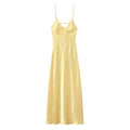 Solid Backless Stain Maxi Dress Women's Casual Spaghetti Strap V-neck High Waist Dresses 2026 Lady Summer Vacation Party Gowns