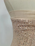 Solid Slimming Fashion Dresses for Women Strapless Sleeveless Patchwork Sequins Midi Split Dress Female Clothing
