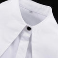 French Simple White Shirt for Women Notched Collar Long Sleeve Fashionable Commuter Cardigan Blouse Female Autumn