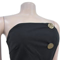 Women's Elegant Button Strapless Sleeveless Irregular Jumpsuits One Piece Metal Button Decor Overalls Outfit Night Clubwear
