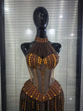 Black Color Women Sexy Halter Shining Rhinestones Mesh See Through Bodycon Bodysuit Bar Dancer Singer Performance Costumes