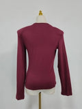 Folds Temperament Style T Shirt for Women Swing Neck Long Sleeve Tunic Slimming Fashion Autumn Tees Female Clothing