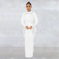 Women Rhinestone Dress with Bodysuit 2 Piece Set Sexy See Through Hot Drilling Evening Gowns Birthday Bodycon Party Dress