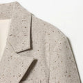 Women's Beige Tweed Blazer Jackets Fashion Lapel Long Sleeve Single Breasted Slim Coats Lady 2026 Spring Chic Office Outerwear