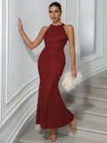 Real Photo Women Sequin Wedding Dresses Backless Bodycon Maxi long Dress Sexy Summer Luxury Club Evening Party Prom Dresses