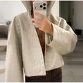 Casual Solid Pu Crocodile Grain Jacket Women Fashion Full Sleeve Stand Collar Loose Female Outwear 2026 Autumn Lady Coats Chic