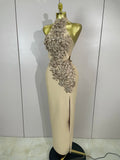 Sexy Hollow Out Sleeveless 3D Flower Red Bodycon Long Bandage Dress Women Evening Party Birthday Elegant Wedding Guest Clothing