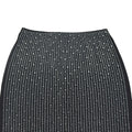 Luxury Sexy Sparkling Rhinestone Decor Top and High Waist Skinny Skirt 2pcs Set Birthday Evening Party Dress Skirt Suit