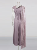 Elegant Ribbon Long Dress Women Solid Patchwork Sleeveless Backless Slim Maxi Dresses 2026 Spring Summer Party Robes Lady