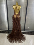 Sparkly Rhinestones Tassel Sheer Dress for Women Sexy V Neck Birthday Celebrate Event Outfit Singer Show Wear Photo Shoot Dress
