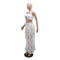 Women Sexy Lace Bikinis Sets Summer Vacation Beach Holiday Swimwears Bra+underwear + Skirts 3-piece Sets Night Club Outfits
