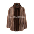 Hot Fashion 2026 Winter Luxury Striped Faux Mink Fur Jacket Women Stylish Power Shoulder Fur Trim Blazer Coat Outerwear