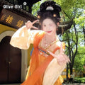 Olive Girl Hanfu Dress 2026 S-L XS-3XL Plus Size Hanfu Chinese Dress Traditional Chinese Clothing Chinese Heritage Fashion Women