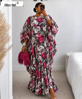 Women Long Sleeve Strapless Big Swing Maxi Dress 2026 Fall Winter Street Education Party Sweet Night Beach Long Dresses