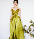 Tub Top Morning Gown Female Bride Engagement Wedding Evening Dress Female Yellow High-end Style Toasting Dress Light Wedding Dress