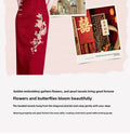 Red Dress Improved Cheongsam Dress Female Engagement Dress New Year's Women's Clothes