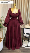 2026 Fall Winter Women Long Sleeve Slash Neck Long Maxi Dress Slim Evening Birthday Trendy Sexy Vacation Party Dresses