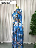 Women leaf Print patchwork smock Midi A-line Long Maxi Dress 2026 Elegant Evening Birthday Party Dresses Trendy Vestidos