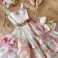 Lolita Original Corset Jsk Dress SP Pink Green Spring/summer Print Daily Bow Lolita High-end Women's Cosplay