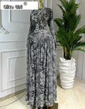 Women Plaid Round Neckline Long Sleeve Fit and Flare Long Maxi Dress 2025 Even Party Education Vacation Dresses Vestidos