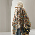 Retro Jacquard Jacket Spring and Autumn Women's Coat Unique Lace Design Sense Jacket High End Elegance
