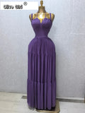 2026 Summer Women Halter Sleeveless Strapless Long Maxi Dress Slim Evening Birthday Beach Sexy Vacation Party Dresses