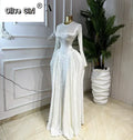 Women O-neck Long Sleeve Pleated Inner A-line Maxi Dress 2026 Evening Sexy Party Birthday Vacation Long Dresses Vestidos
