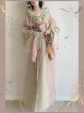 Olive Girl Red Embroidered Hanfu Dress for Ren Faire 2026 Garden Wedding Fairycore Photoshoot Everyday Wear S-XL XS-3XL Plus Size Hand Embroidered Flowing Sleeve Editorial Not Costume Chinese Heritage Fashion Women