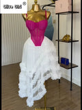 Women's Dress Set Tunic Irregular Crop Top and Irregular Ball Gown Maxi Long Skirt Suit 2025 Two 2 Piece Set Outfits
