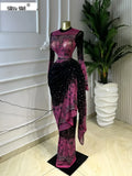 Women Tie Dye Printed Stacked Ruched Long Sleeve Midi Bodycon Maxi Long Dress Birthday Party Education Trendy Dresses