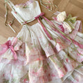 Lolita Original Corset Jsk Dress SP Pink Green Spring/summer Print Daily Bow Lolita High-end Women's Cosplay