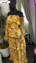 Women Set Tie Dye Print Sleeveless Halter Tops +Long Skirt 2026 Fall Street Sexy Beach Vacation Two Piece Set Outfits