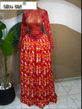 Women leaf Print patchwork smock Midi A-line Long Maxi Dress 2026 Elegant Evening Birthday Party Dresses Trendy Vestidos