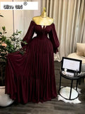 2026 Fall Winter Women Long Sleeve Slash Neck Long Maxi Dress Slim Evening Birthday Trendy Sexy Vacation Party Dresses