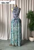 Women Printed Sleeveless with Sashes Fit and Flare A-line Maxi Dress 2026 Streetwear Beach Holiday Long Dresses Vestido