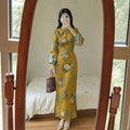 Autumn and Winter Dress with Thick Inverted Sleeves Knitted Retro Jacquard, Chinese Style High-end Embroidery, Improved Cheongsam Dress