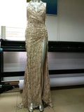 Gold Summer Split Apparel Sexy Women Dress Backless Vintage Dress Sequin Tassel Party Club Wear Maxi Floor Length Dress