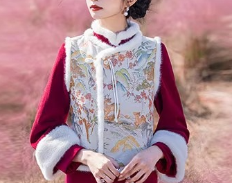 Red New Chinese Suzhou Long sleeved Cheongsam Winter Thick Improved Young Women's High end New Year's Worship Dress Qipao Dress