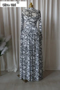 Women Full Sleeve Printed O-neck Maxi Long Dress 2026 Evening Birthday Vacation Sexy Party Club Vestidos Dresses
