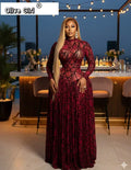 Women Full Sleeve Printed O-neck Maxi Long Dress 2026 Evening Birthday Vacation Sexy Party Club Vestidos Dresses