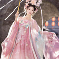 High-end Fairy Dress Pink Gradient Embroidery Hanfu Set Ethereal and Graceful Traditional Chinese Style for Daily Photoshoots Travel and Live Streaming Cosplay Women's Fashion Clothings