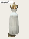 2026 Summer Women Halter Sleeveless Strapless Long Maxi Dress Slim Evening Birthday Beach Sexy Vacation Party Dresses