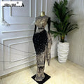 Women Tie Dye Printed Stacked Ruched Long Sleeve Midi Bodycon Maxi Long Dress Birthday Party Education Trendy Dresses