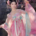 High-end Fairy Dress Pink Gradient Embroidery Hanfu Set Ethereal and Graceful Traditional Chinese Style for Daily Photoshoots Travel and Live Streaming Cosplay Women's Fashion Clothings