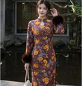 2026 Autumn and Winter Dress Cheongsam Temperament Qipao Dress Women's Clothes