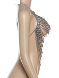 Hollow Chain Camisole Women Y2K Sexy Summer Coquette Backless Low-Neck Halter Midnight Clubwear Beach Vacation Vest