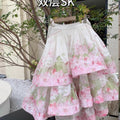 Lolita Original Corset Jsk Dress SP Pink Green Spring/summer Print Daily Bow Lolita High-end Women's Cosplay